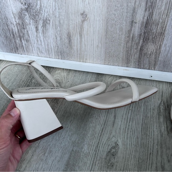 Free People Parker Sandals Womens Size 40 (9-9.5)  Block Heel - White Leather - Picture 6 of 9